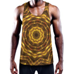 Golden Kaleidoscope Print Training Tank Top