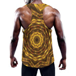 Golden Kaleidoscope Print Training Tank Top