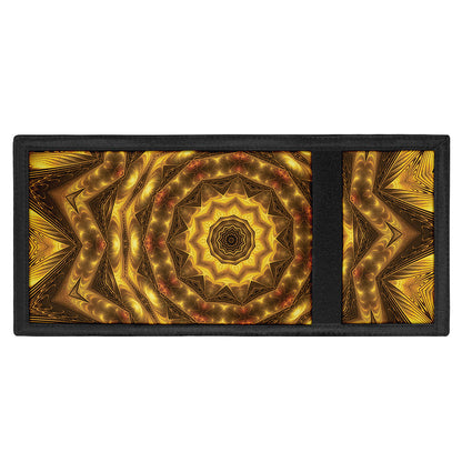 Golden Kaleidoscope Print Trifold Wallet