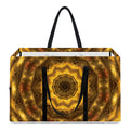 Golden Kaleidoscope Print Utility Tote Bag