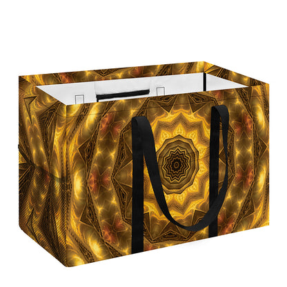 Golden Kaleidoscope Print Utility Tote Bag