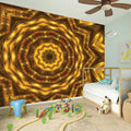 Golden Kaleidoscope Print Wall Sticker