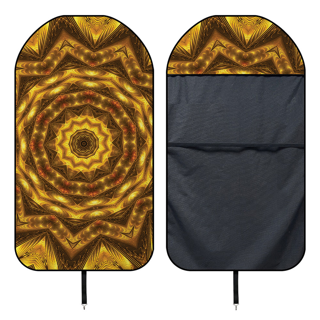 Golden Kaleidoscope Print Waterproof Car Seat Cover