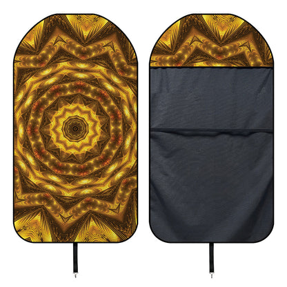 Golden Kaleidoscope Print Waterproof Car Seat Cover