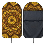 Golden Kaleidoscope Print Waterproof Car Seat Cover
