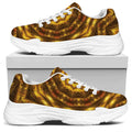 Golden Kaleidoscope Print White Chunky Shoes
