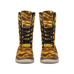 Golden Kaleidoscope Print Winter Boots
