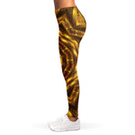 Golden Kaleidoscope Print Women's Leggings