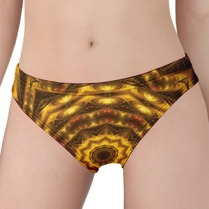 Golden Kaleidoscope Print Women's Panties