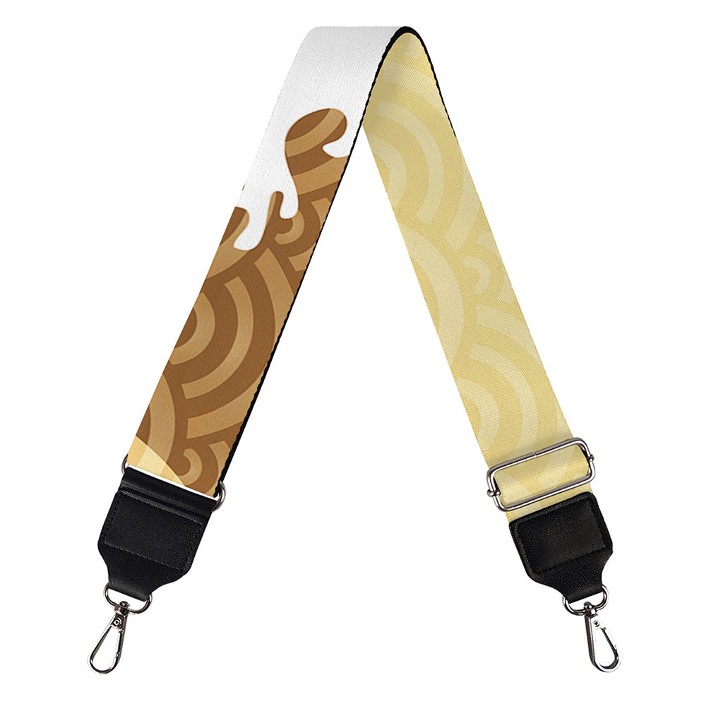 Golden Kanagawa Wave Print Bag Strap