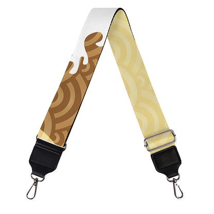 Golden Kanagawa Wave Print Bag Strap