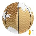 Golden Kanagawa Wave Print Basketball