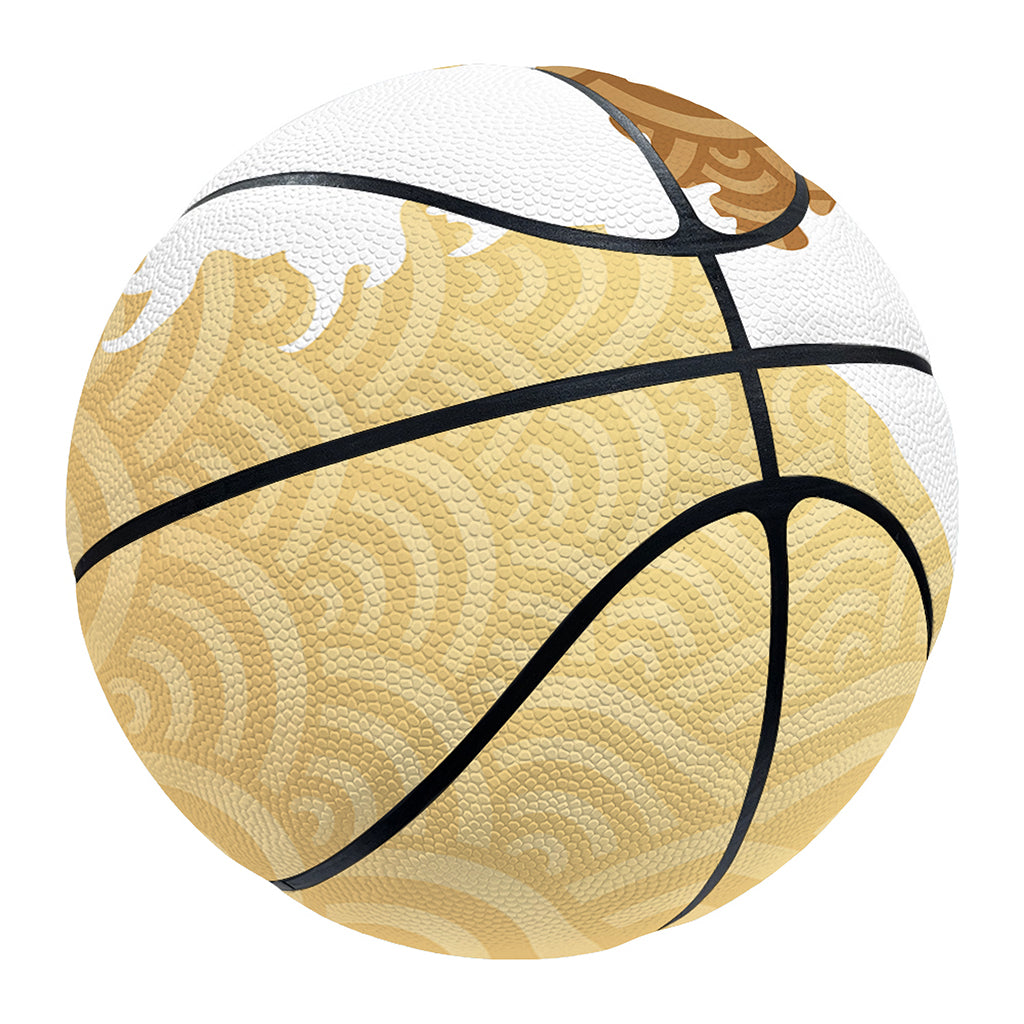 Golden Kanagawa Wave Print Basketball