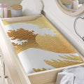 Golden Kanagawa Wave Print Changing Pad Cover