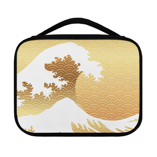 Golden Kanagawa Wave Print Classic Bible Case