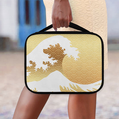 Golden Kanagawa Wave Print Classic Bible Case