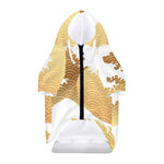 Golden Kanagawa Wave Print Dog Zip Up Hoodie