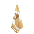 Golden Kanagawa Wave Print Hand Towel