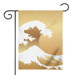 Golden Kanagawa Wave Print House Flag