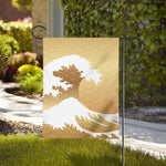 Golden Kanagawa Wave Print House Flag