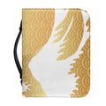 Golden Kanagawa Wave Print Leather Bible Cover