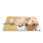 Golden Kanagawa Wave Print Pet Cooling Mat Cover