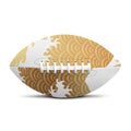 Golden Kanagawa Wave Print Rugby Ball