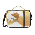 Golden Kanagawa Wave Print Shoulder Strap Bible Bag