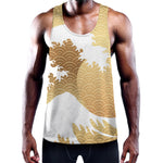 Golden Kanagawa Wave Print Training Tank Top