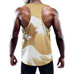 Golden Kanagawa Wave Print Training Tank Top