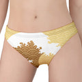 Golden Kanagawa Wave Print Women's Panties
