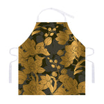 Golden Orchid Pattern Print Adjustable Apron