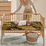 Golden Orchid Pattern Print Baby Crib Sheet