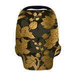 Golden Orchid Pattern Print Baby Seat Cover