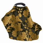 Golden Orchid Pattern Print Baby Seat Cover