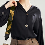 Golden Orchid Pattern Print Bag Strap