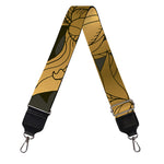 Golden Orchid Pattern Print Bag Strap