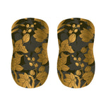 Golden Orchid Pattern Print Bar Stool Covers