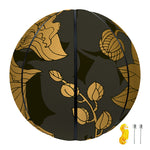 Golden Orchid Pattern Print Basketball