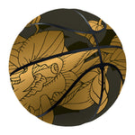 Golden Orchid Pattern Print Basketball