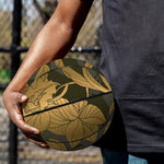 Golden Orchid Pattern Print Basketball