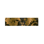 Golden Orchid Pattern Print Bed Runner
