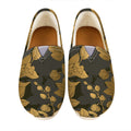 Golden Orchid Pattern Print Casual Shoes