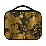 Golden Orchid Pattern Print Classic Bible Case