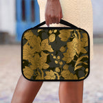 Golden Orchid Pattern Print Classic Bible Case