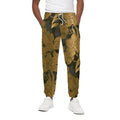 Golden Orchid Pattern Print Cotton Sweatpants