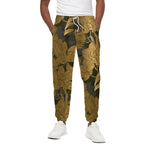 Golden Orchid Pattern Print Cotton Pants