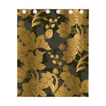 Golden Orchid Pattern Print Curtain
