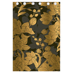 Golden Orchid Pattern Print Curtain