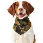 Golden Orchid Pattern Print Dog Bandana